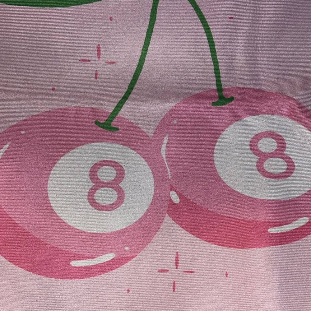 Pink Cherry Eight ball Rug - Picture 2 of 2